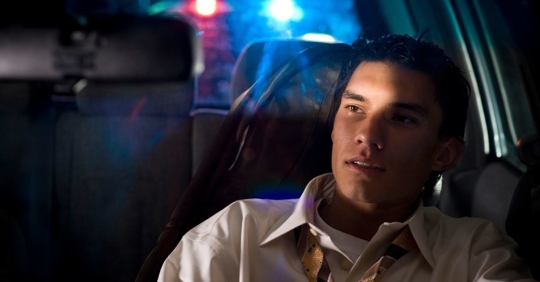 Drunk Driver being pulled over by police